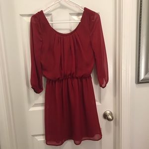 Burgundy dress!